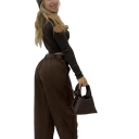 pantalone modello balloon alcantara